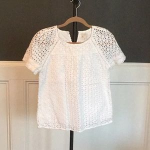 J Crew eyelet top